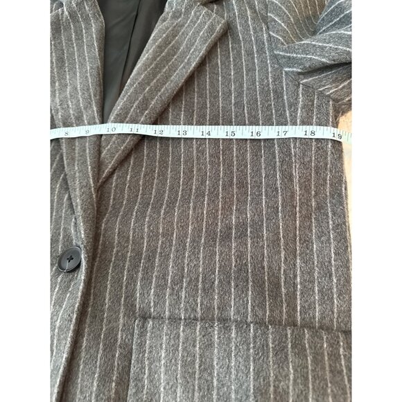 Universal Thread Womens Pinstripe Blazer Size S Gray & White 100% Recycled Polye - Picture 9 of 11